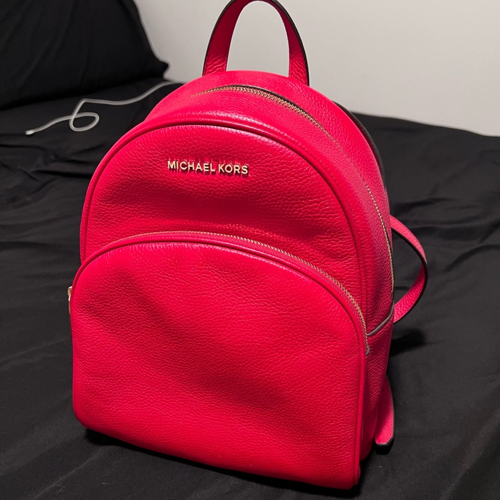 Michael Kors Red Backpack